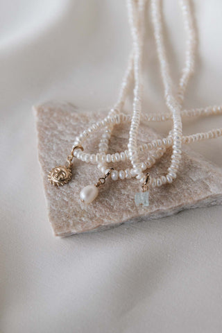 Laqua Aquamarin mit Perlen Halskette