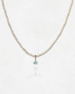 Laqua Aquamarin mit Perlen Halskette