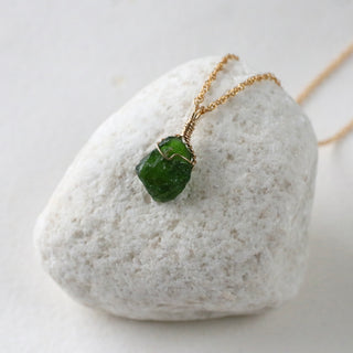 Diopside Pendant Gold