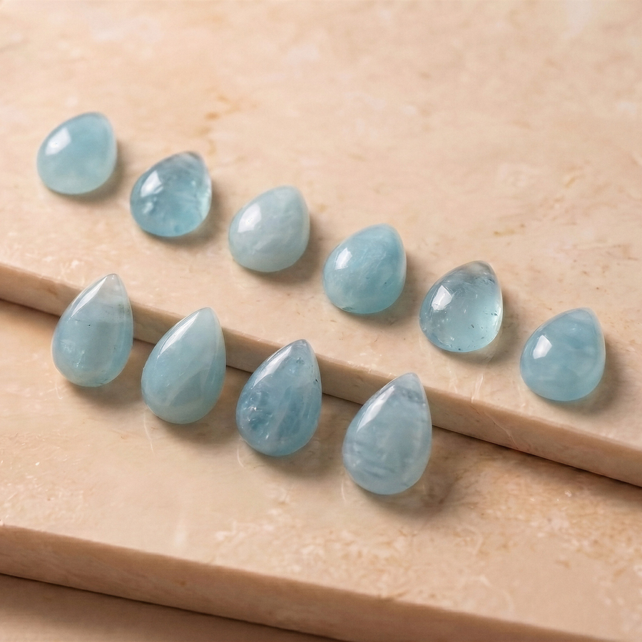 Tropfen Aquamarin Kette