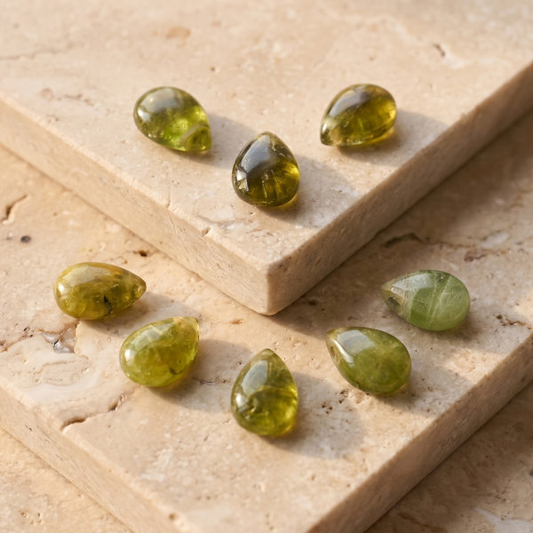 Tropfen Peridot Kette
