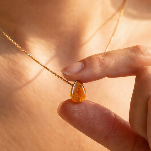 Tropfen Citrin Kette