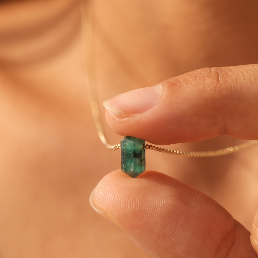 Zylinder Smaragd Kette