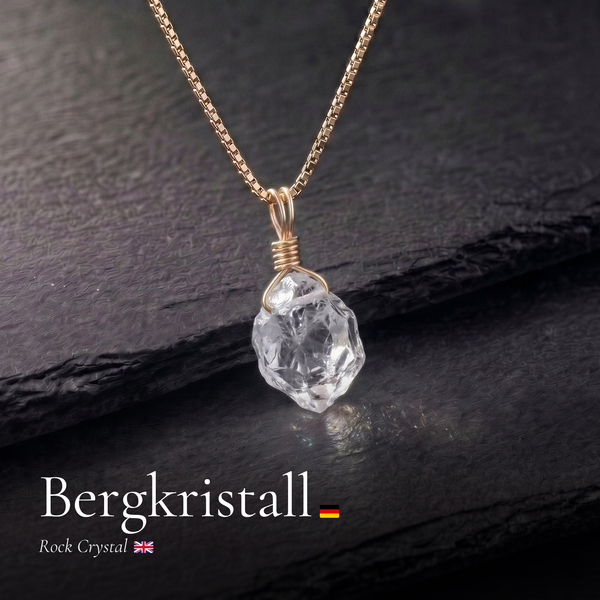 Roher Bergkristall Kette