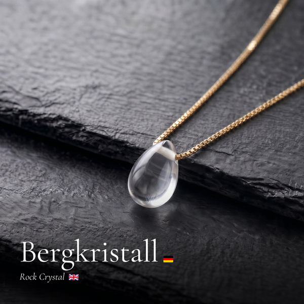 Tropfen Bergkristall Kette