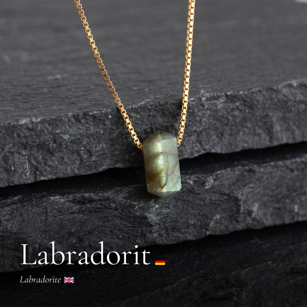 Zylinder Labradorit Kette