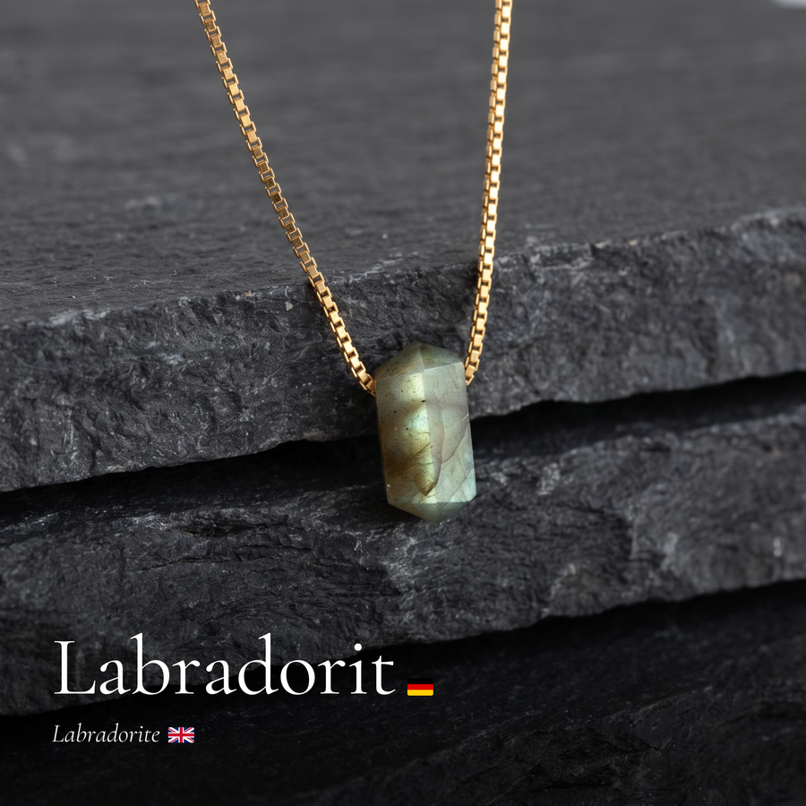 Zylinder Labradorit Kette
