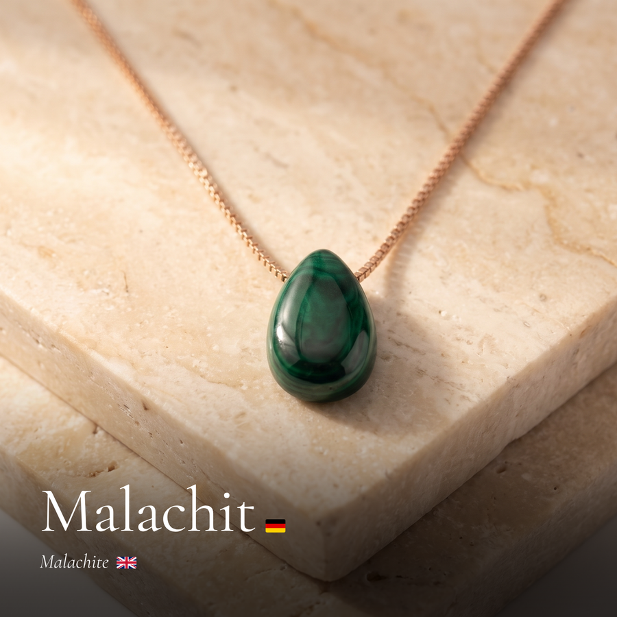 Tropfen Malachit Kette