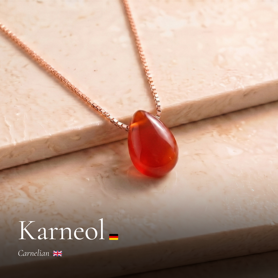 Tropfen Karneol Kette