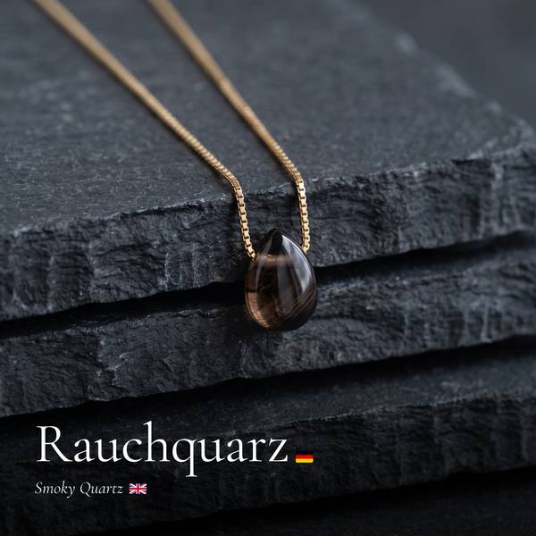 Tropfen Rauchquarz Kette