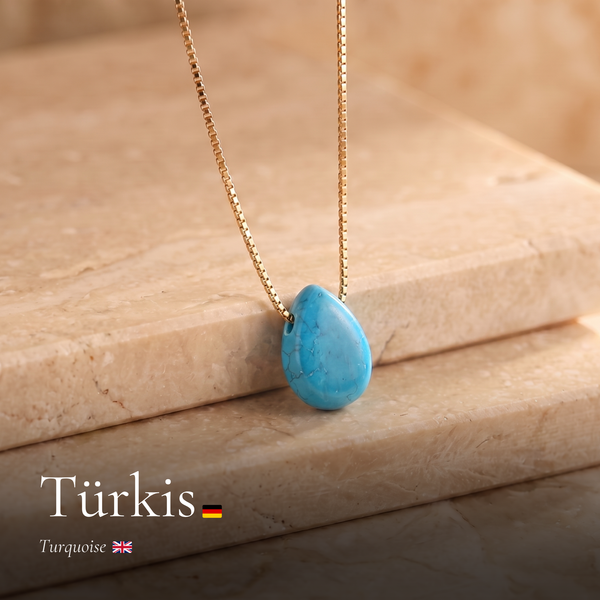Tropfen Türkis Kette