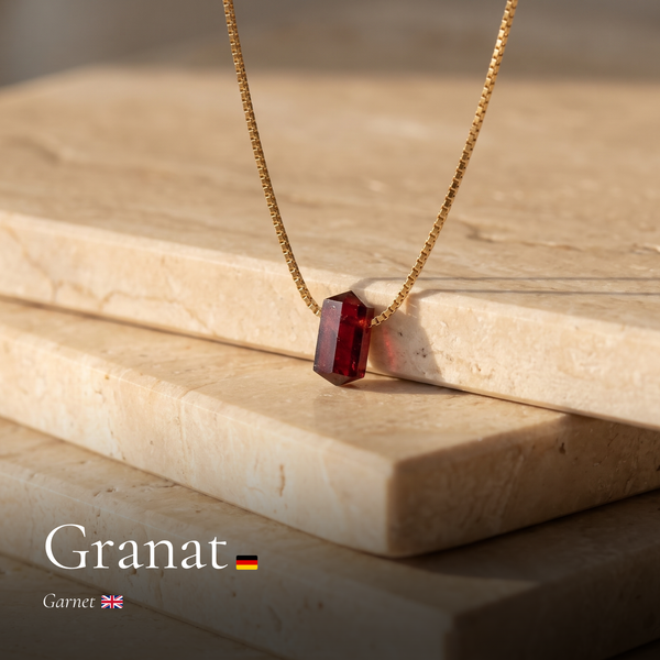 Zylinder Granat Kette