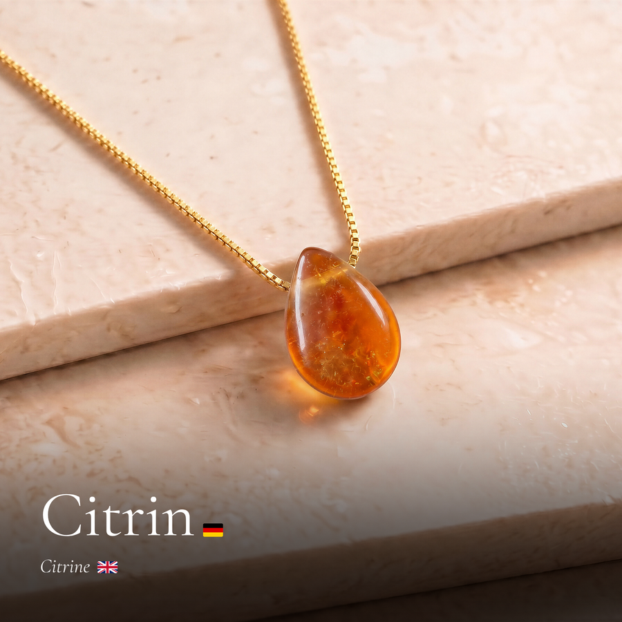Tropfen Citrin Kette