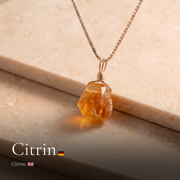 Roher Citrin Kette