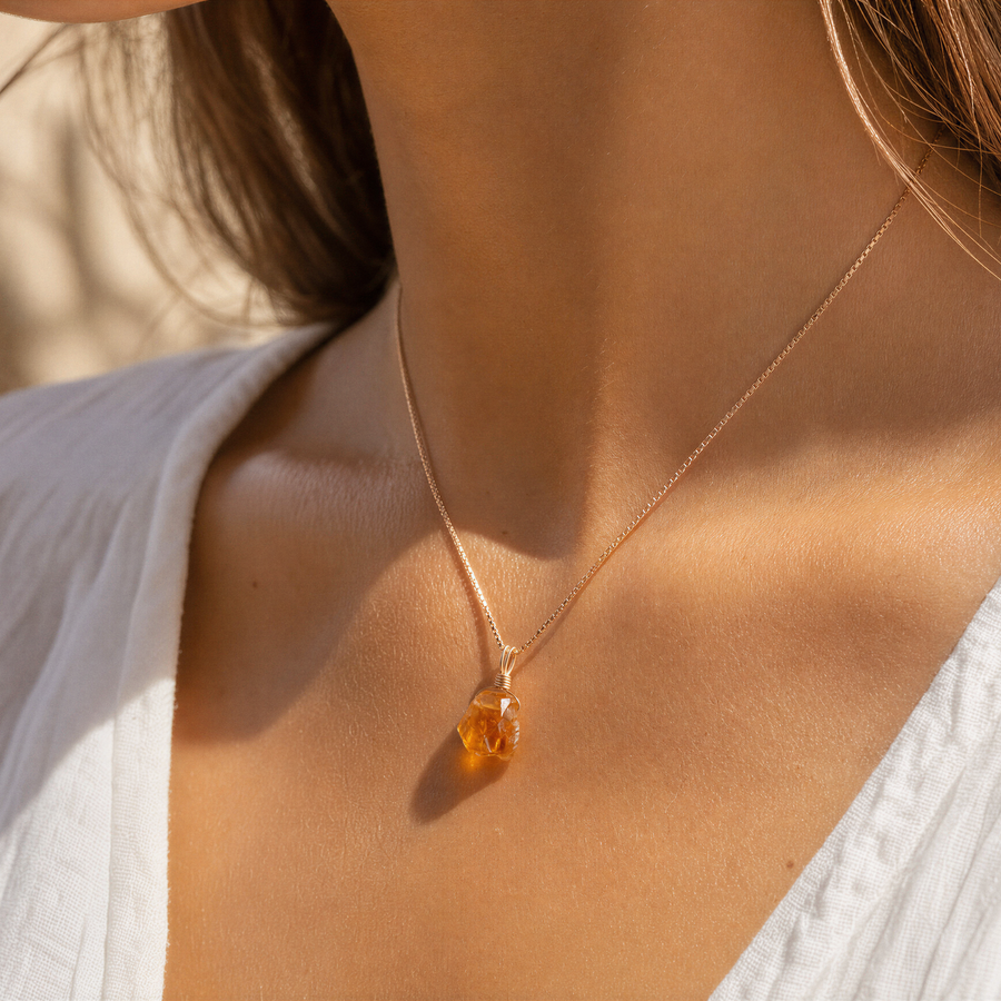 Roher Citrin Kette