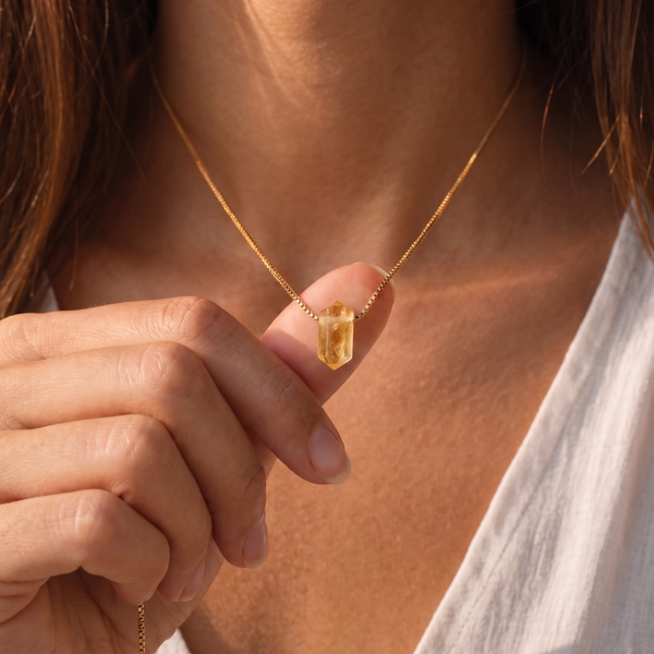 Zylinder Citrin Kette