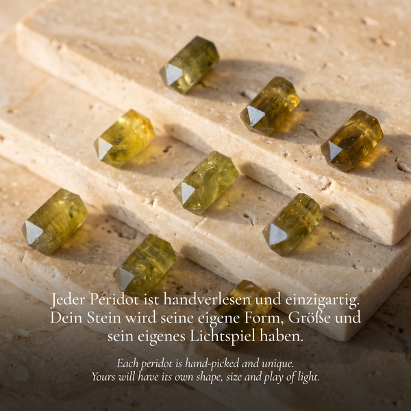 Zylinder Peridot Kette