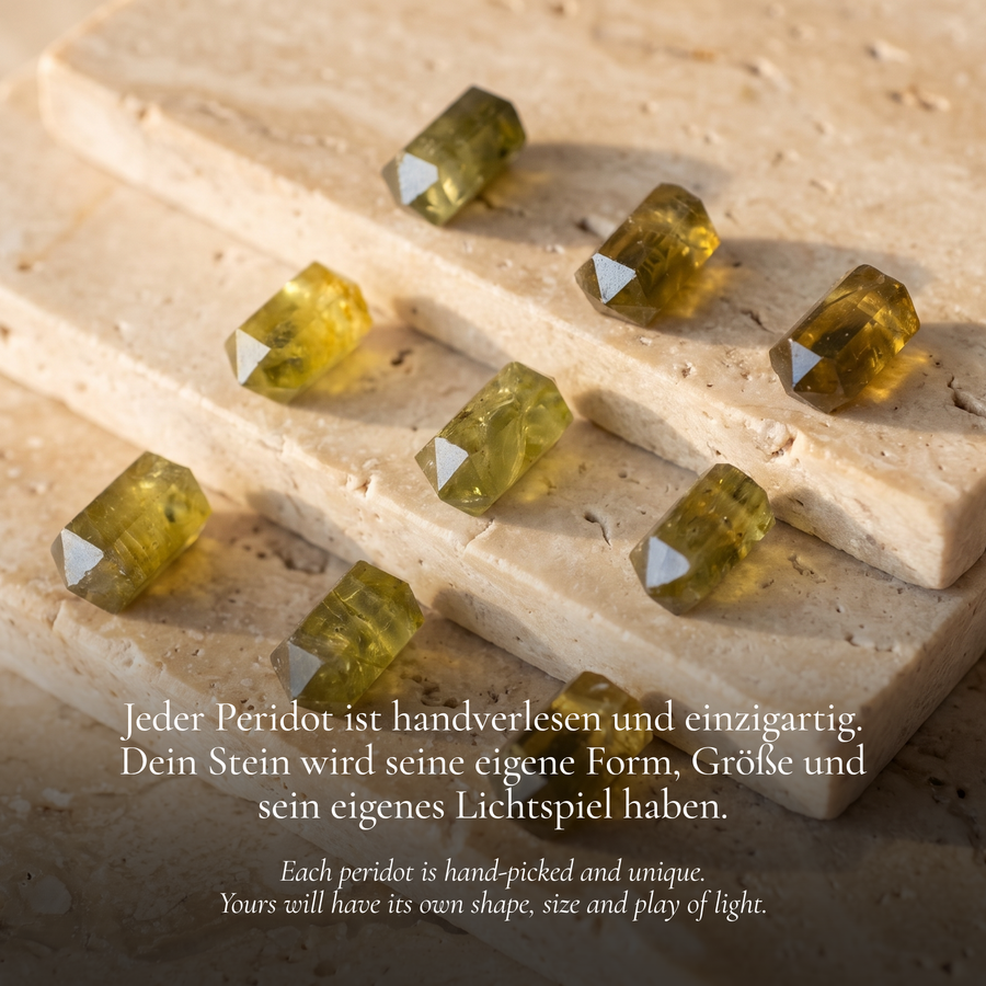 Zylinder Peridot Kette