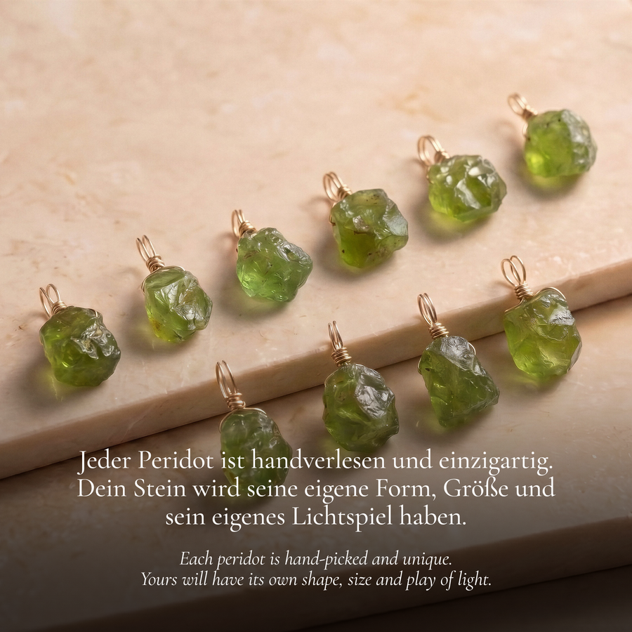 Roher Peridot Kette