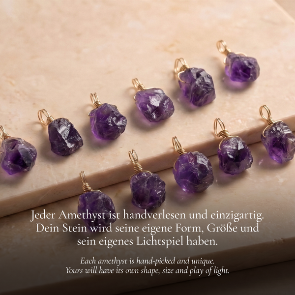 Roher Amethyst Kette