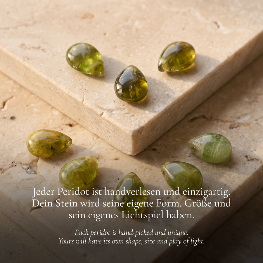 Tropfen Peridot Kette