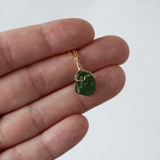 Diopside Pendant Gold