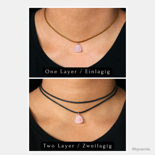 Natura rose quartz choker