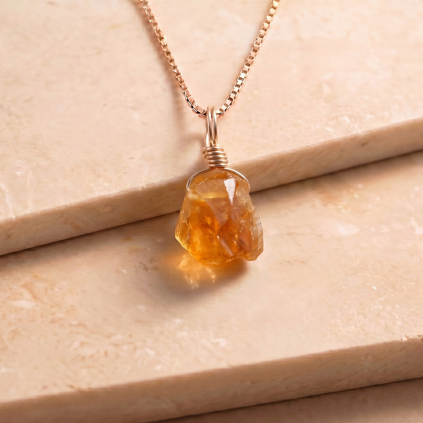 Roher Citrin Kette