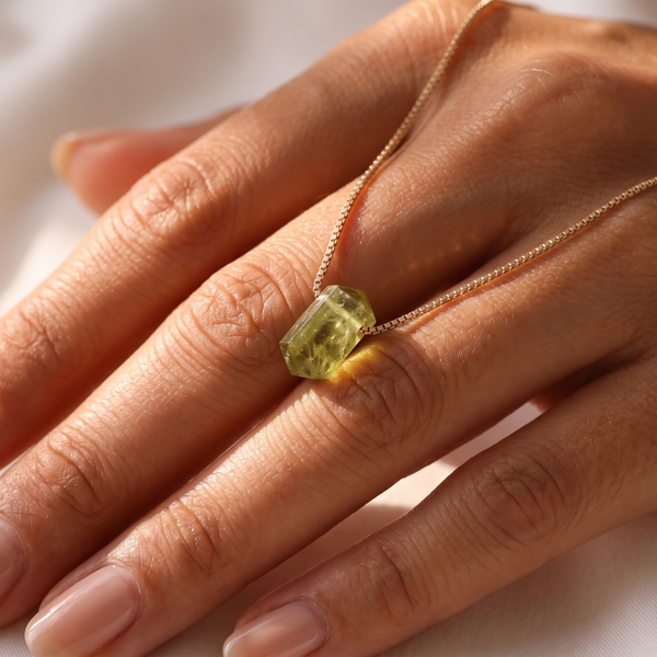 Zylinder Peridot Kette