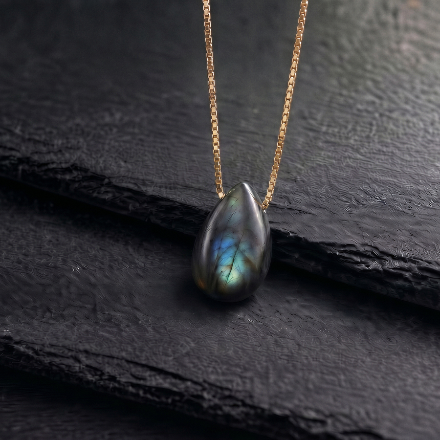 Tropfen Labradorit Kette