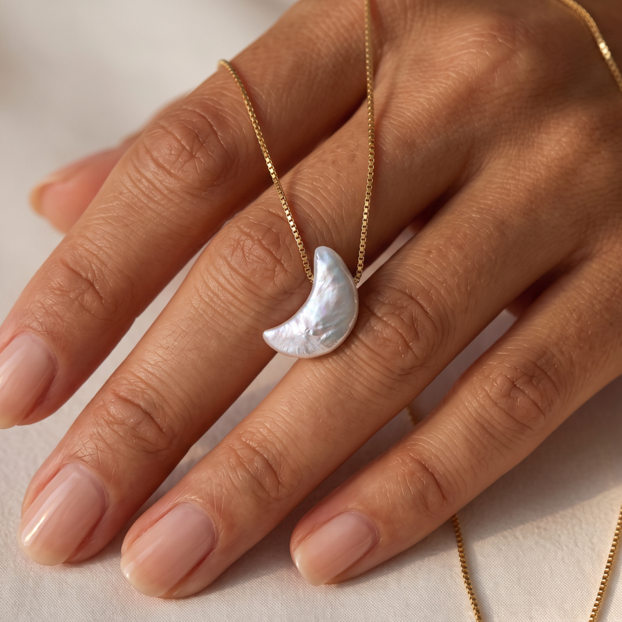 Perle Mond Kette