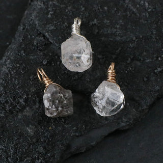 Herkimer diamond Pendant Gold silver