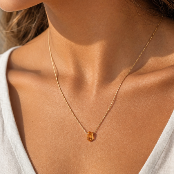 Zylinder Citrin Kette