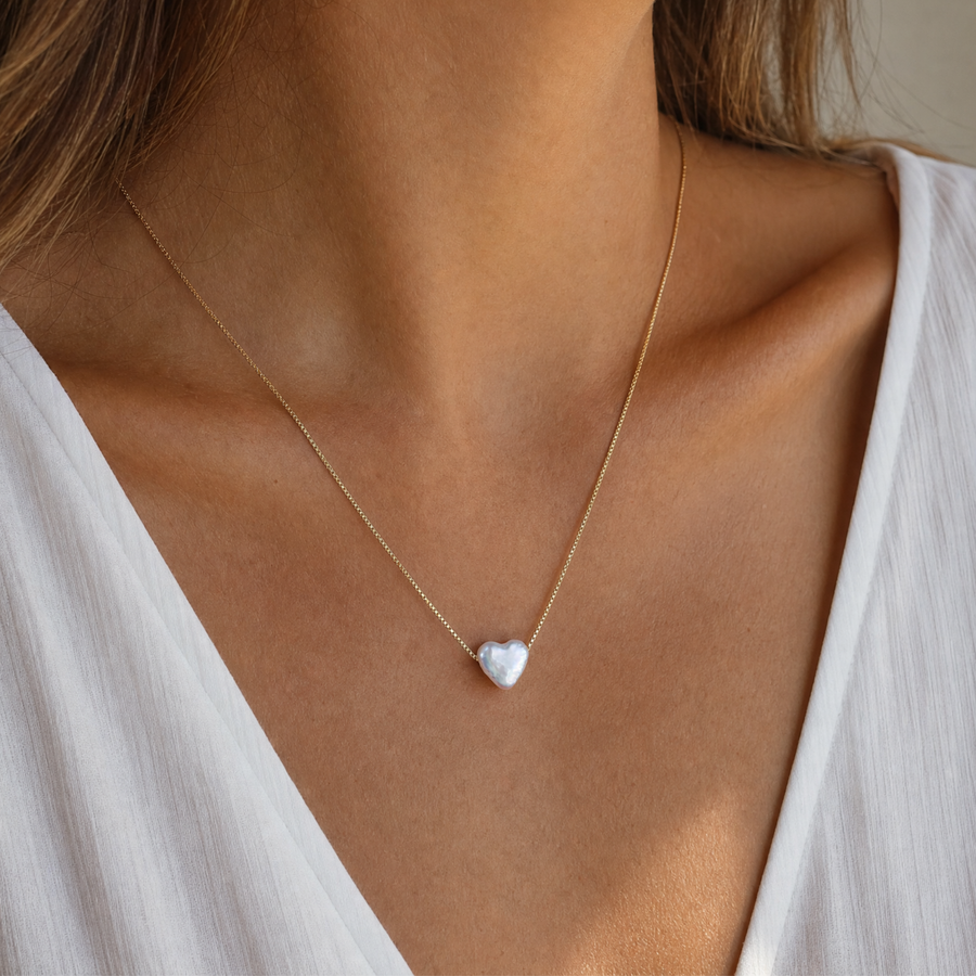 Perle Herz Kette