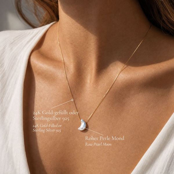 Perle Mond Kette