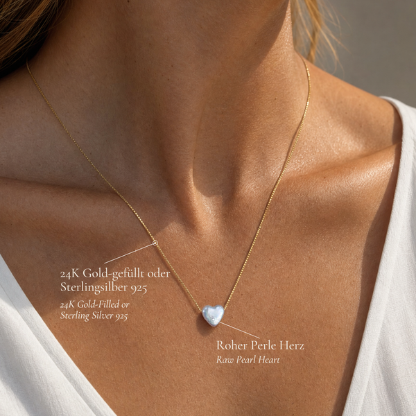 Perle Herz Kette