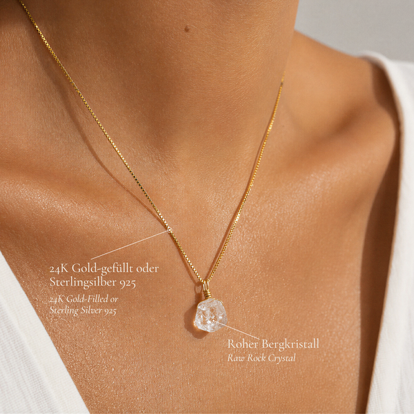 Roher Bergkristall Kette