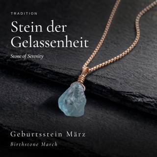 Raw aquamarine, traditionally a stone of serenity and the March birthstone, on slate