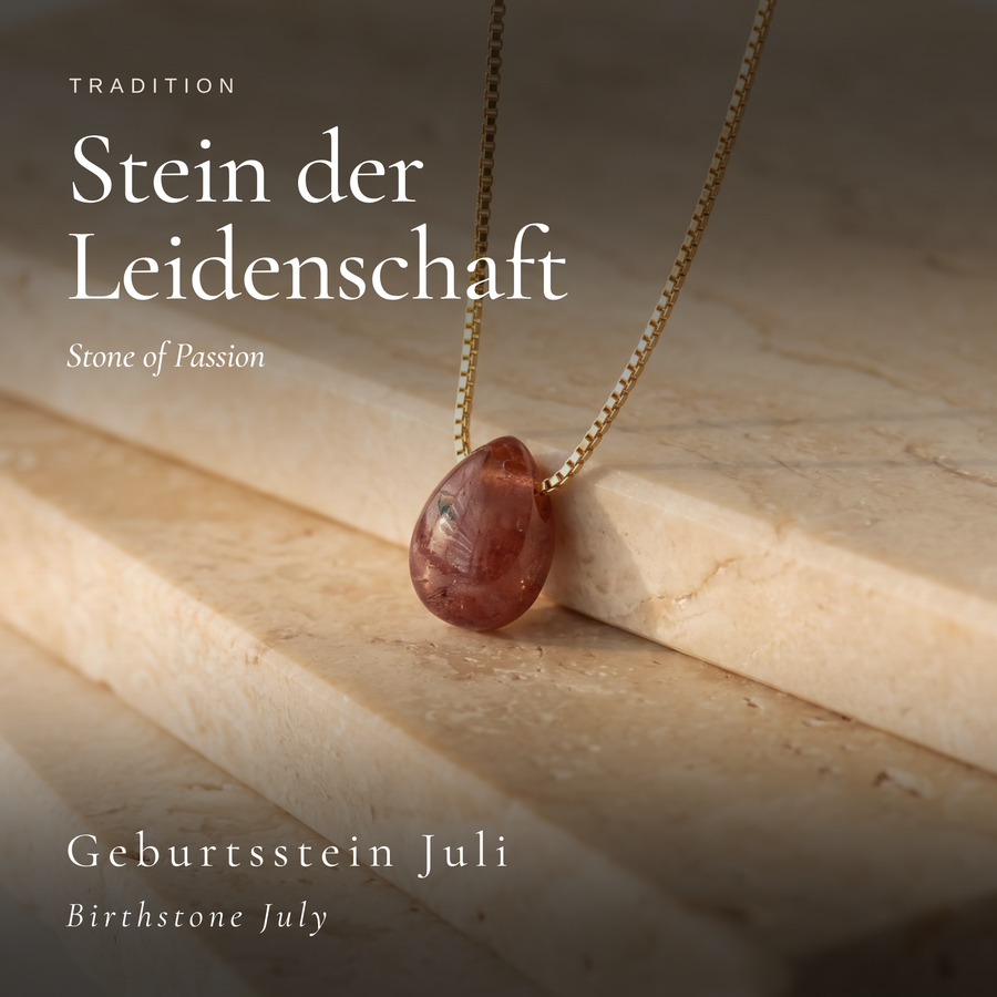 Tropfen Rubin Kette