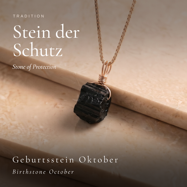 Roher Schwarzer Turmalin Kette