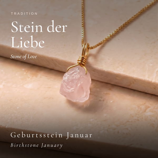 Roher Rosenquarz Kette