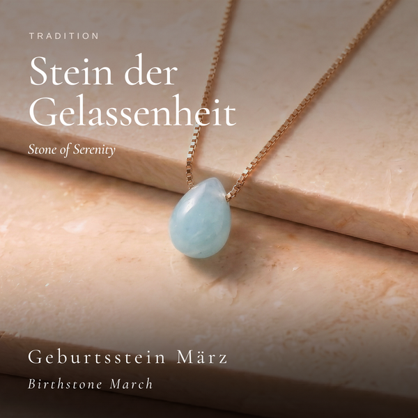 Tropfen Aquamarin Kette