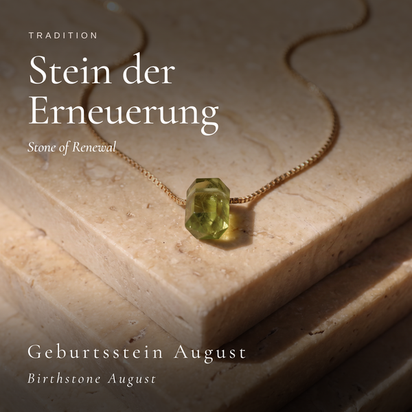 Zylinder Peridot Kette
