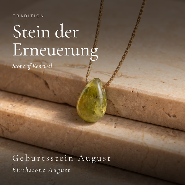 Tropfen Peridot Kette