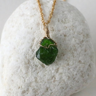 Diopside Pendant Gold