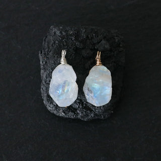 Raw moonstone pendant