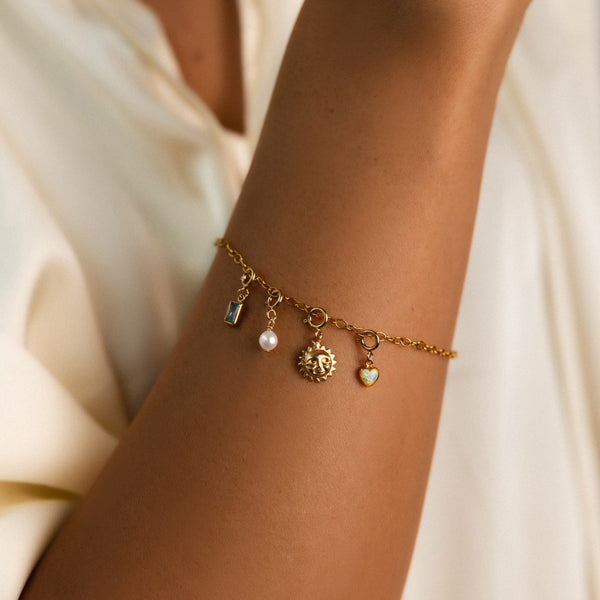 Opal Herz Charm
