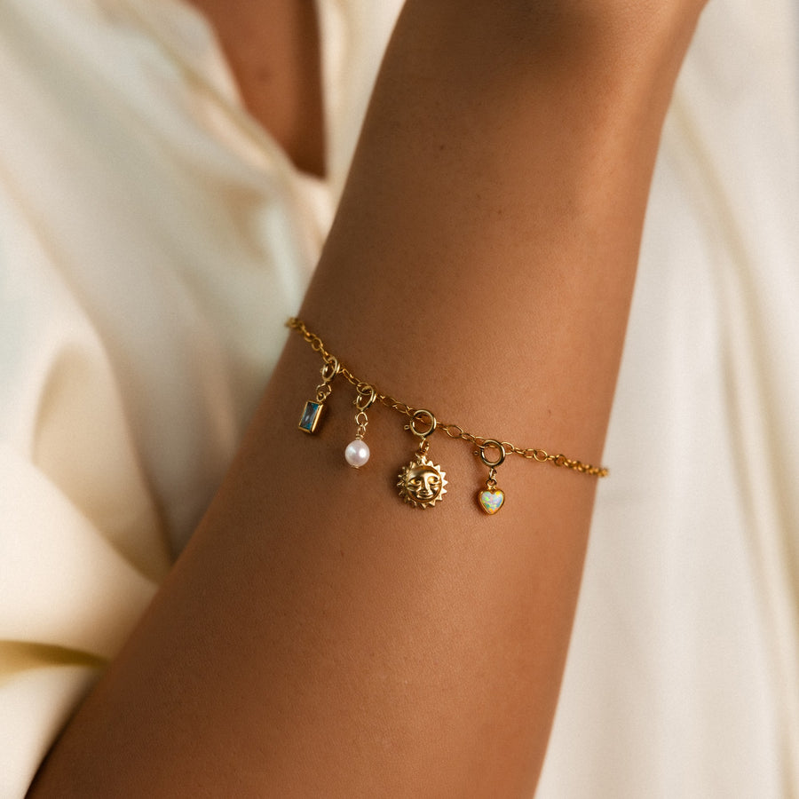 Opal Herz Charm