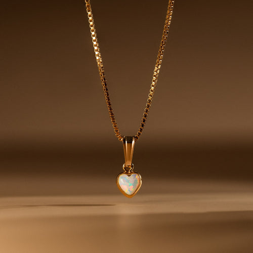 Opal Herz Kette
