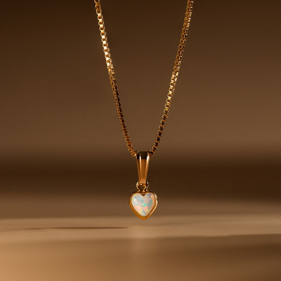 Opal Herz Kette